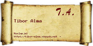 Tibor Alma névjegykártya